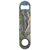 Alligator Florida Everglades Wildlife Fun Foto Speed Flessenopener (Achterkant)