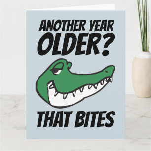 ALLIGATOR FUNNY BIRTHDAY BITES CARDS KAART