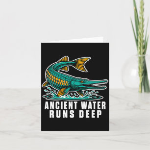 Alligator gar hengelaar vintage versleten zoetwate kaart