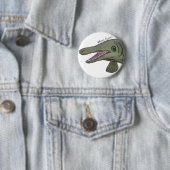 Alligator gar speld ronde button 5,7 cm (In situ)