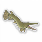 Alligator gar vinyl sticker (Voorkant)