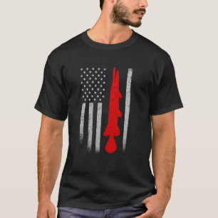 Alligator Gar Vissen amerikaanse vlag Ontwerp Alli T-shirt