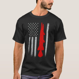 Alligator Gar Vissen amerikaanse vlag Ontwerp Alli T-shirt