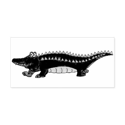 Alligator Gator Crockrokodile Reptile Animal Zoo Rubberstempel (Afrduk)