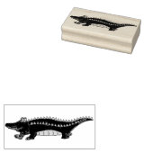 Alligator Gator Crockrokodile Reptile Animal Zoo Rubberstempel (Gestempeld)