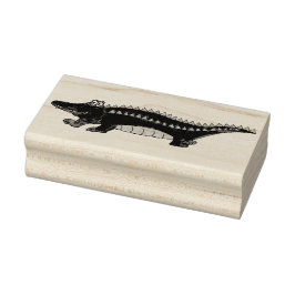 Alligator Gator Crockrokodile Reptile Animal Zoo Rubberstempel