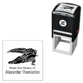 Alligator Gator Uit de bibliotheek van Ex Libris Zelfinktende Stempel (In situ)