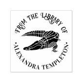 Alligator Gator Uit de Bibliotheek van Round Zelfinktende Stempel (Design)