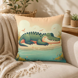Alligator-geïnspireerde kussen