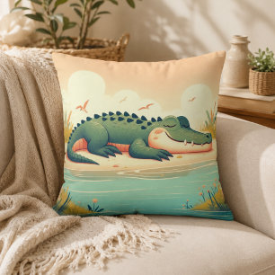 Alligator-geïnspireerde kussen