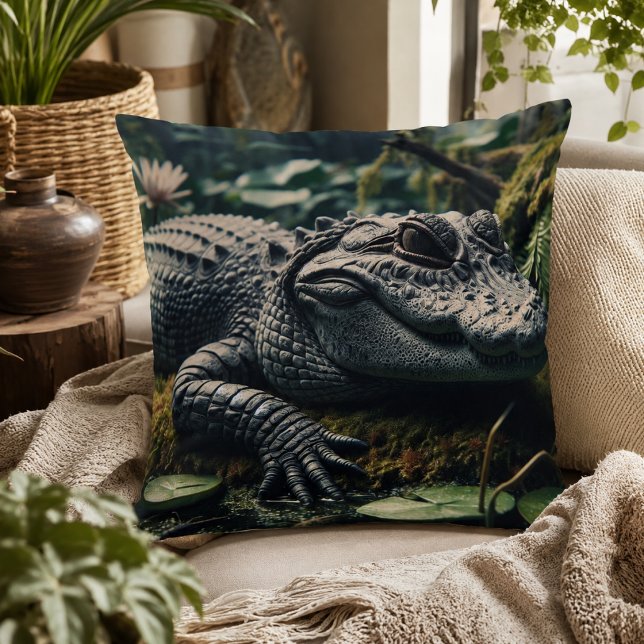 Alligator-geïnspireerde kussen  (Alligator-Inspired Pillow)