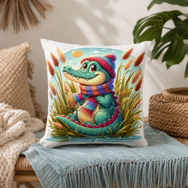 Alligator-geïnspireerde kussen  (Alligator-Inspired Pillow)