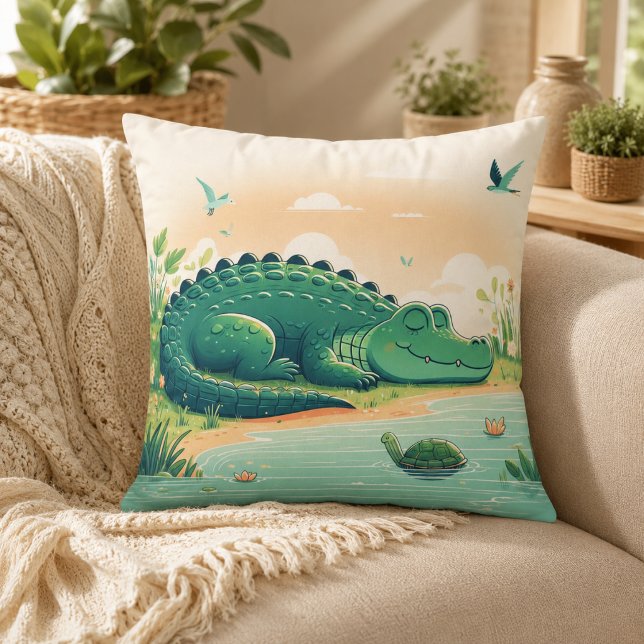Alligator-geïnspireerde kussen  (Alligator-Inspired Pillow)