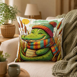 Alligator-geïnspireerde kussen