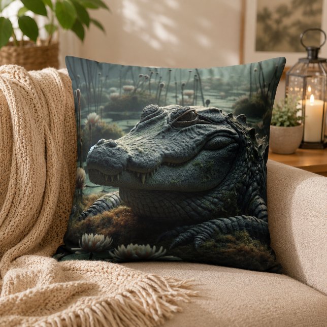 Alligator-geïnspireerde kussen  (Alligator-Inspired Pillow)