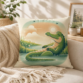 Alligator-geïnspireerde kussen