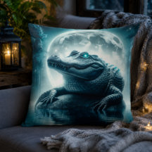 Alligator-geïnspireerde kussen 