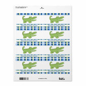 Alligator Gepersonaliseerd Sticker grote waterfles (Full Sheet)