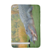Alligator, gevaarlijke stof op Golfcursus Badmat (Voorkant Verticaal)