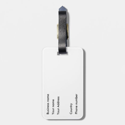 Alligator. Gezichtelijk Bagagelabel (Achterkant verticaal)