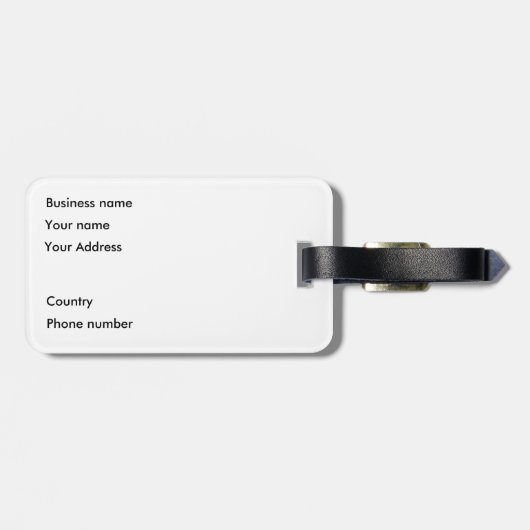 Alligator. Gezichtelijk Bagagelabel (Achterkant horizontaal)