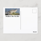 Alligator glimlachend denken over jou briefkaart (Achterkant)