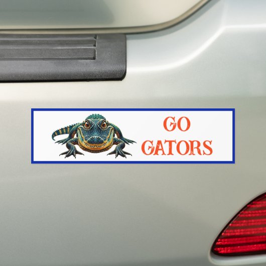 Alligator - Go Gators Bumpersticker (Op auto)