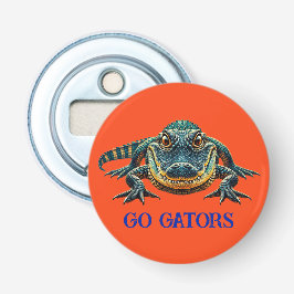 Alligator - Go Gators Button Flesopener