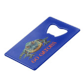 Alligator - Go Gators Creditkaart Flessenopener (Voorkant Gekanteld)