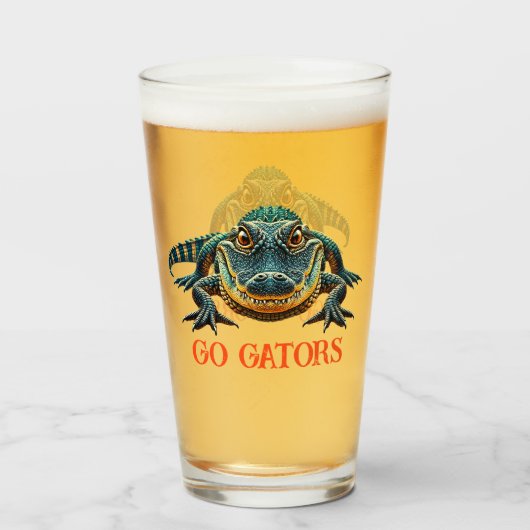 Alligator - Go Gators Glas (Voorkant gevuld)