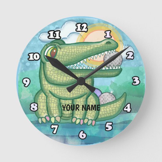 Alligator Golf Ronde Klok (Voorkant)