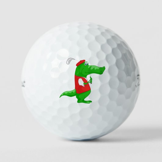 Alligator golfer leuk en netjes golfballen (Voorkant)