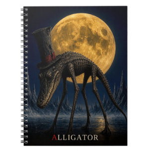Alligator Gotische Hoed gotisch Surrealistisch Notitieboek