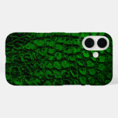 Alligator Green Faux Leather Case-Mate iPhone Case (Achterkant (horizontaal))