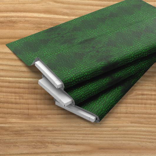 Alligator Green Faux Leather Stof