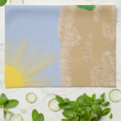 Alligator Green Whimsical Cartoon Art Theedoek (Gevouwen)