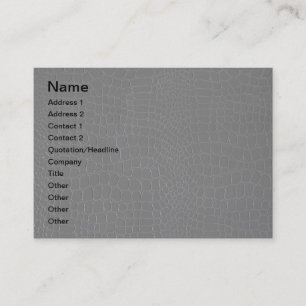 Alligator Grey Reptile Print Visitekaartje