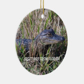 Alligator Groeten uit Florida Keramisch Ornament (Rechts)