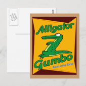 Alligator Gumbo Briefkaart (Voorkant / Achterkant)