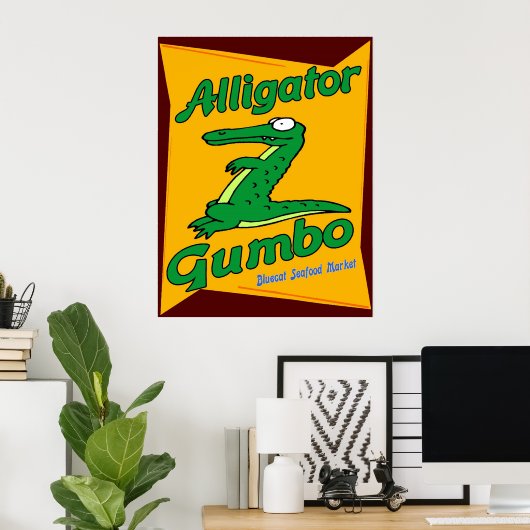 Alligator Gumbo Poster (Thuiskantoor)