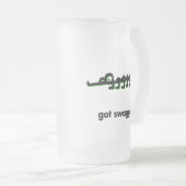 Alligator heeft een swagga matglas bierpul (Voorkant rechts)