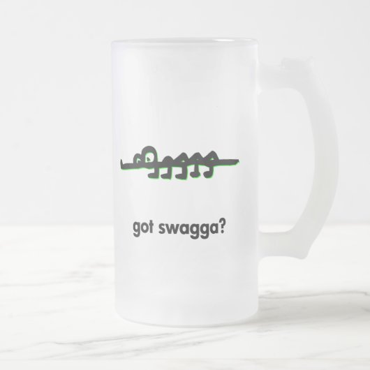 Alligator heeft een swagga matglas bierpul (Rechts)