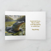 Alligator Heren Verjaardagskaart Kaart (Binnen)
