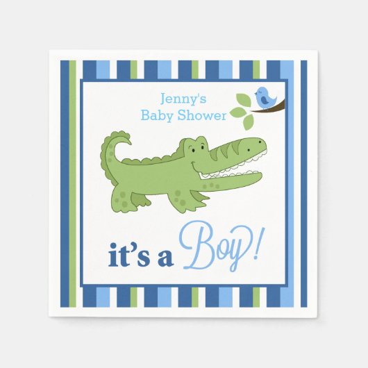 Alligator Het is een Aangepast kind Napkin Servetten (Voorkant)