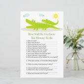 Alligator hoe goed je het baby shower spel kent (Staand voorkant)