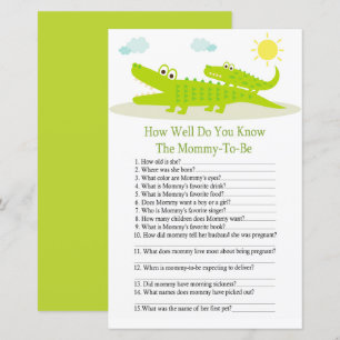 Alligator hoe goed je het baby shower spel kent