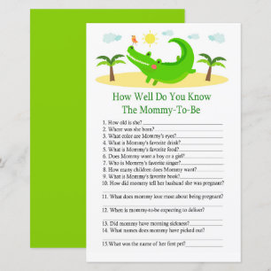 Alligator Hoe goed ken je baby shower spel