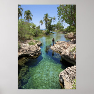 Alligator Hole, Black River Town, Jamaica Poster