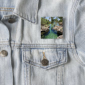 Alligator Hole, Black River Town, Jamaica Vierkante Button 5,1 Cm (In situ)