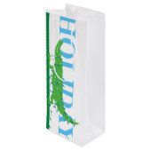 Alligator Holiday Wine Bag Wijn Cadeautas (Achterkant Gekanteld)